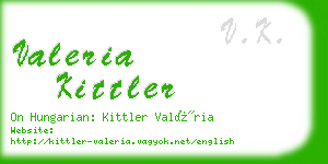 valeria kittler business card